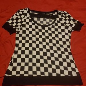 🖤🤍2/$25🤍🖤 checked knit pin-up shirt